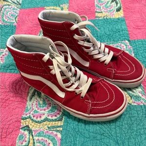 Vans Women's Bold Red High-Top Sneakers